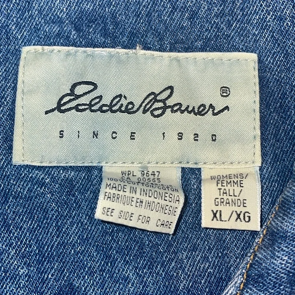 Vintage XL Eddie Bauer Denim Vest